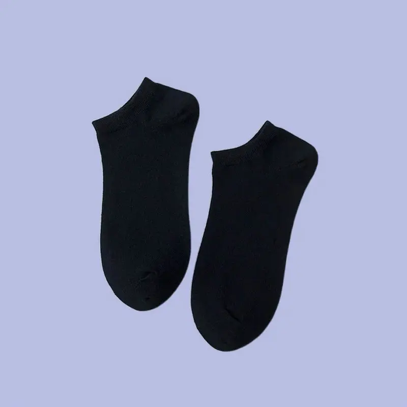 Calcetines cortos informales de negocios para hombre, calcetín desodorante absorbente del sudor, color negro, primavera y verano, 5/10, novedad de 2024