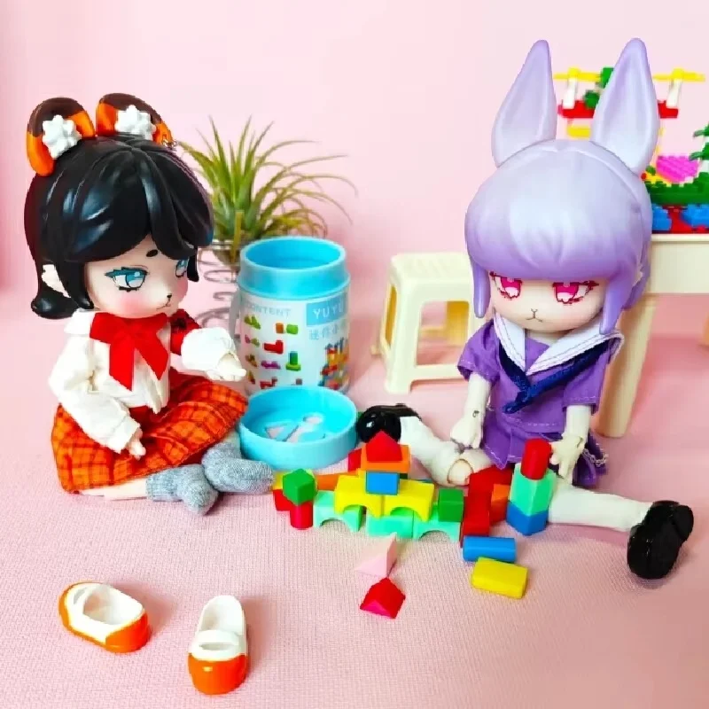 College Strange Talk Series Blind Box Niedliche Cartoon-Anime-Peripheriepuppe Mobile Puppe 12-Punkte-Bjd-Puppe Handgefertigtes Ornament Spielzeug Gi