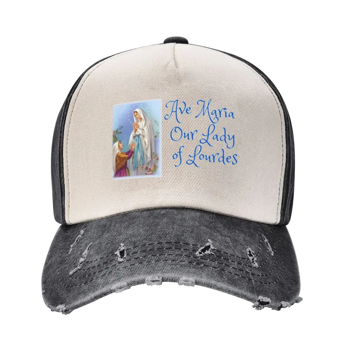 Ave Maria Our Lady of Lourdes 11 February to 16 July 1858 Baseball Cap Horse Hat fishing hat Golf Man Women's