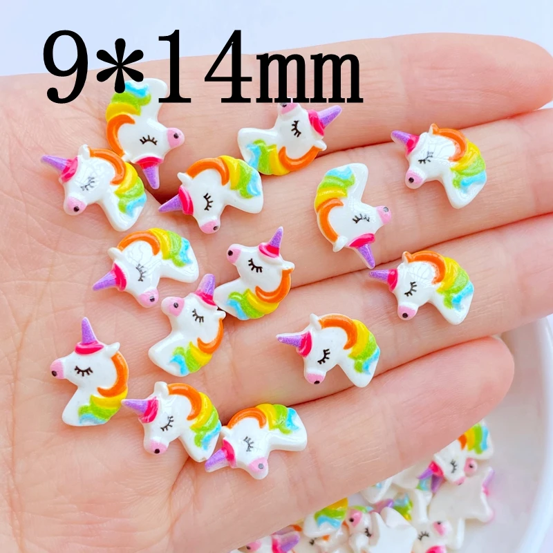 20 stücke Charme Kawaii Cartoon Einhorn Nagel Strass Edelsteine Glitter Acryl Nail art Schmuck Maniküre Nagel Dekoration Zubehör