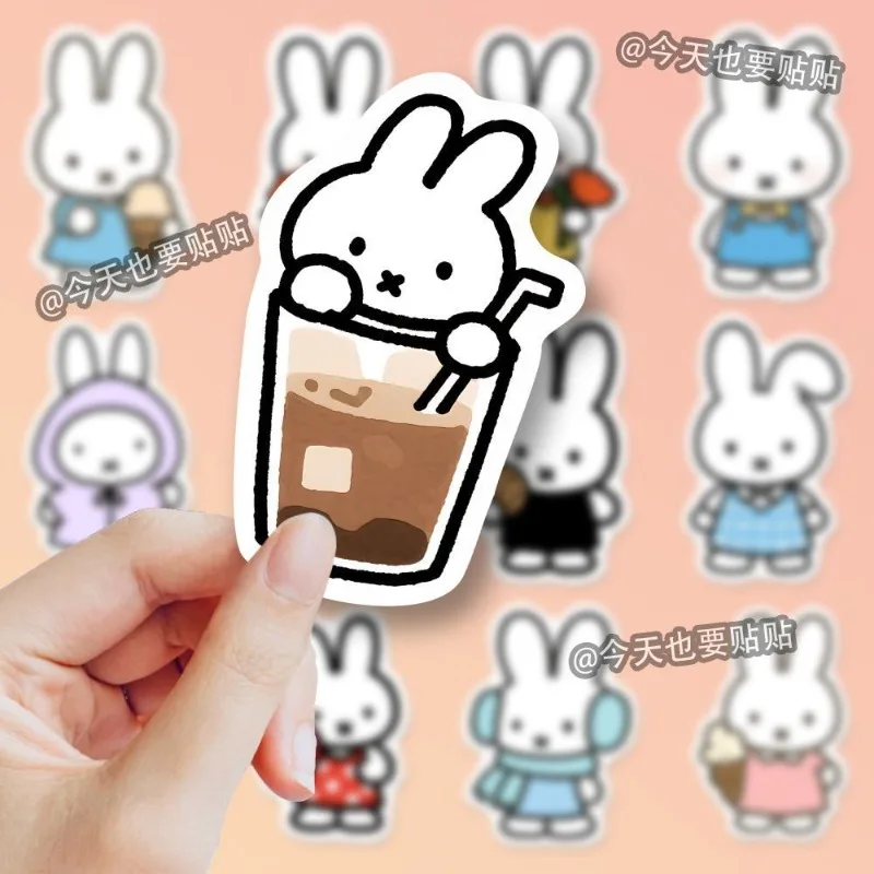 160pcs Cute Cartoon Miffy Stickers - Kawaii Healing Style Decals