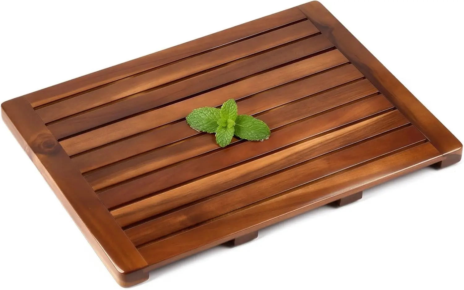 

Коврик для душа из тикового дерева 24x18 дюймов, нескользящий напольный коврик для ванной комнаты для использования внутри и снаружи помещений