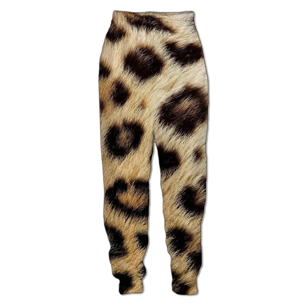 Autumn men's fashion long pants with tiger skin pattern 3D printed jogging pants unisex Harajuku street casual sports pantsK0161