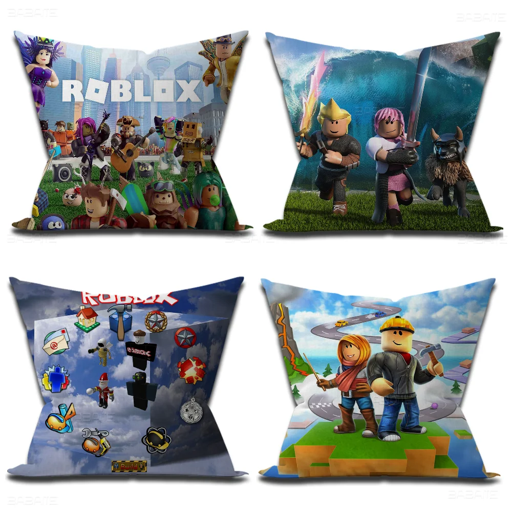 

Game R-Ro-bloxs Pillow Gift Home Office Decoration Bedroom Sofa Car Cushion Cover case 45x45