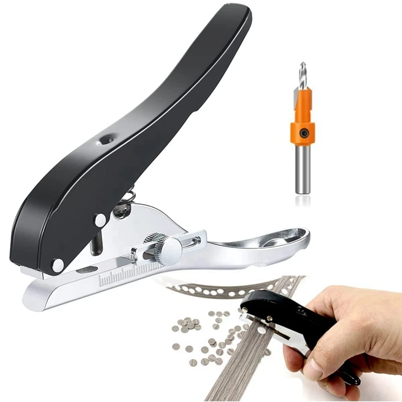 Single Hole Punch 5/16 Inch-8Mm Heavy Duty Hole Puncher Paper Punch Portable Hand Held Long Hole Punch For Paper Cards