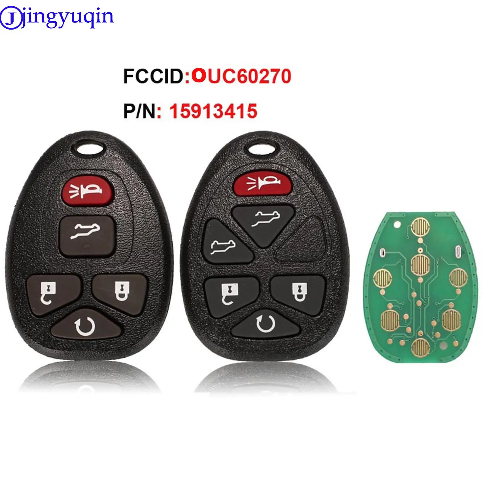 jingyuqin Remote key For GMC Acadia Savana Sierra Yukon XL 1500 2007 2008 2009 2010 2011 2012 2013 2014 OUC60270 159134155