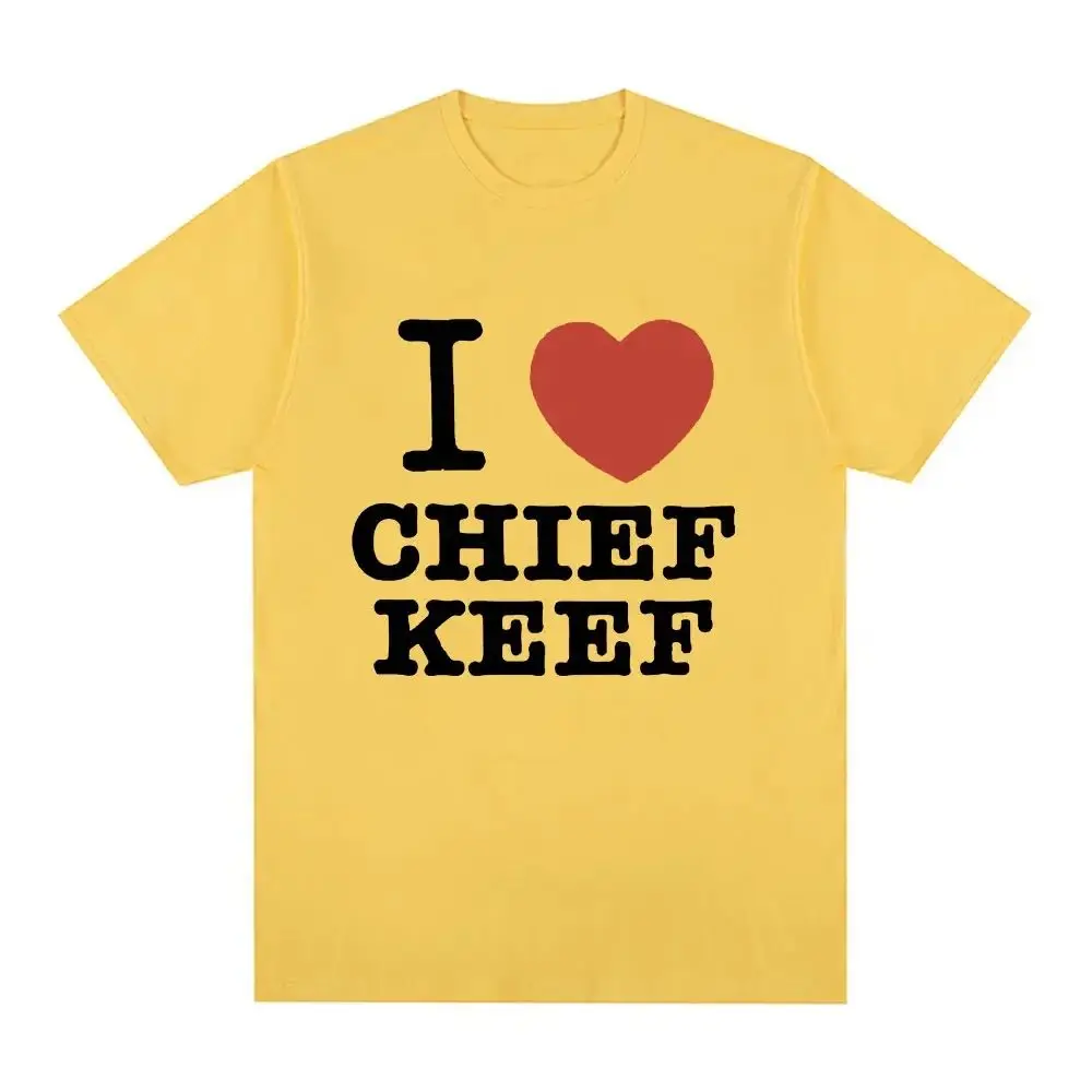 I Love Chief Keef T-Shirt Mode Lässig Kurzarm Vintage Gothic Oversized Print T-Shirts Hip Hop Lose Streetwear Unisex – Detail 9