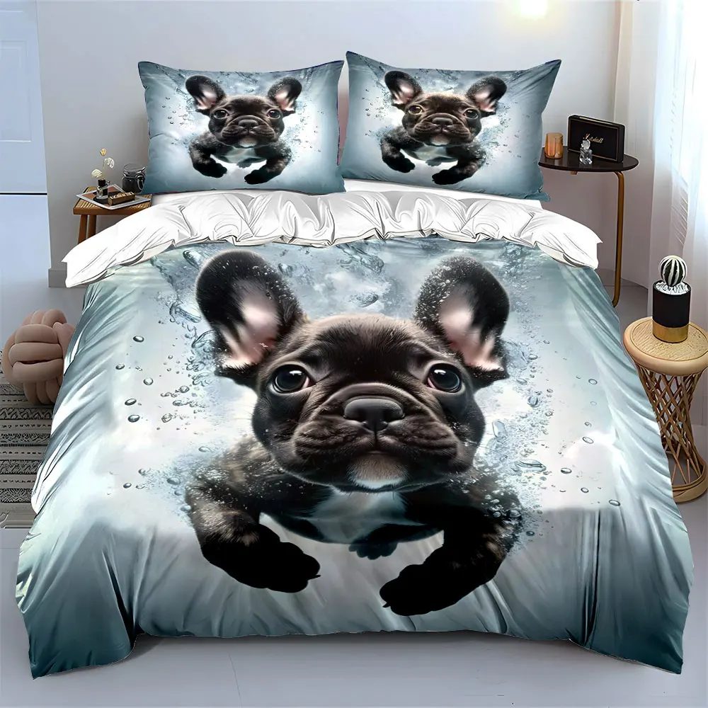 

Swimming Puppy Underwater Print Soft Comfortable Duvet Cover Bedding Set Included 1*Duvet Cover 2*Pillowcases Luxury gifts