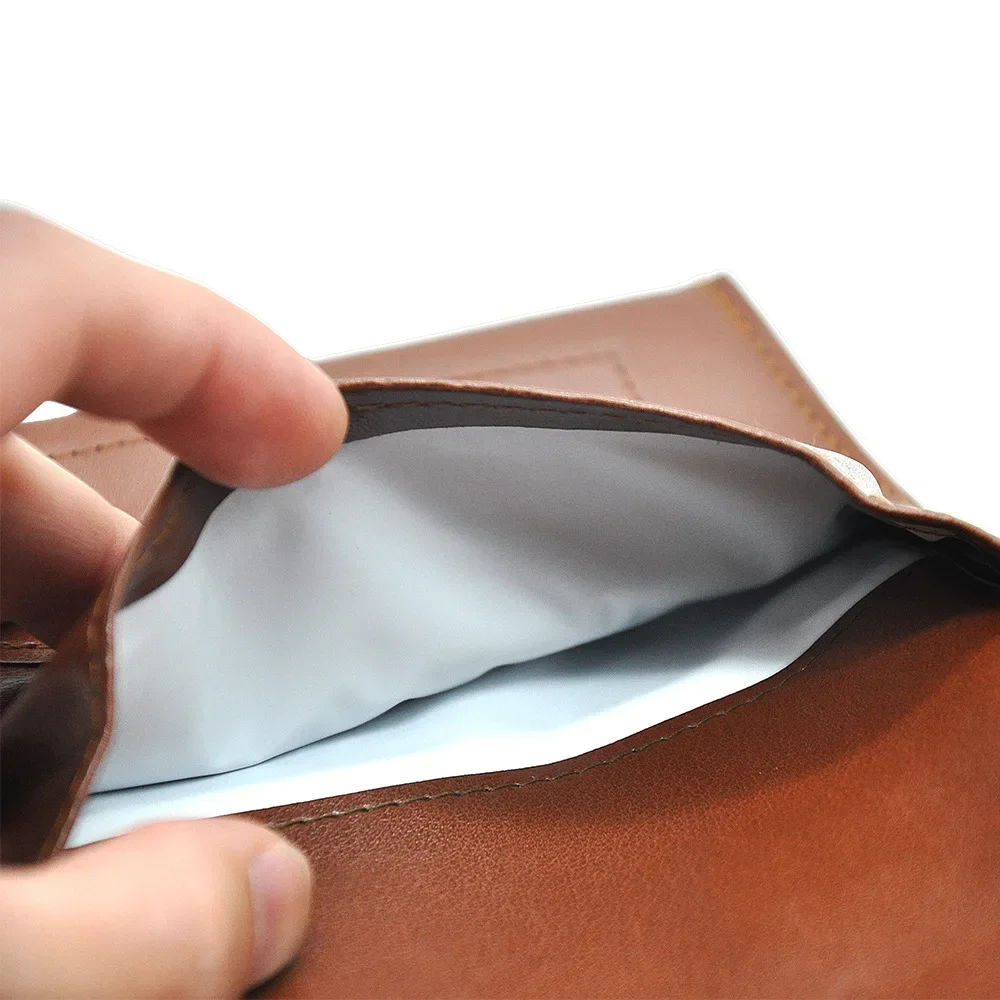 Handcrafted Leather Tobacco Pouch with Zip Bag
