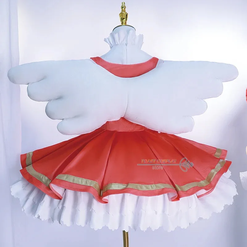 Cardcaptor Sakura Косплей Аниме Cardcaptor Sakura Kinomoto Sakura Косплей Костюм Платье Шляпа Парик Ролевая Игра Карнавальная Вечеринка Одежда