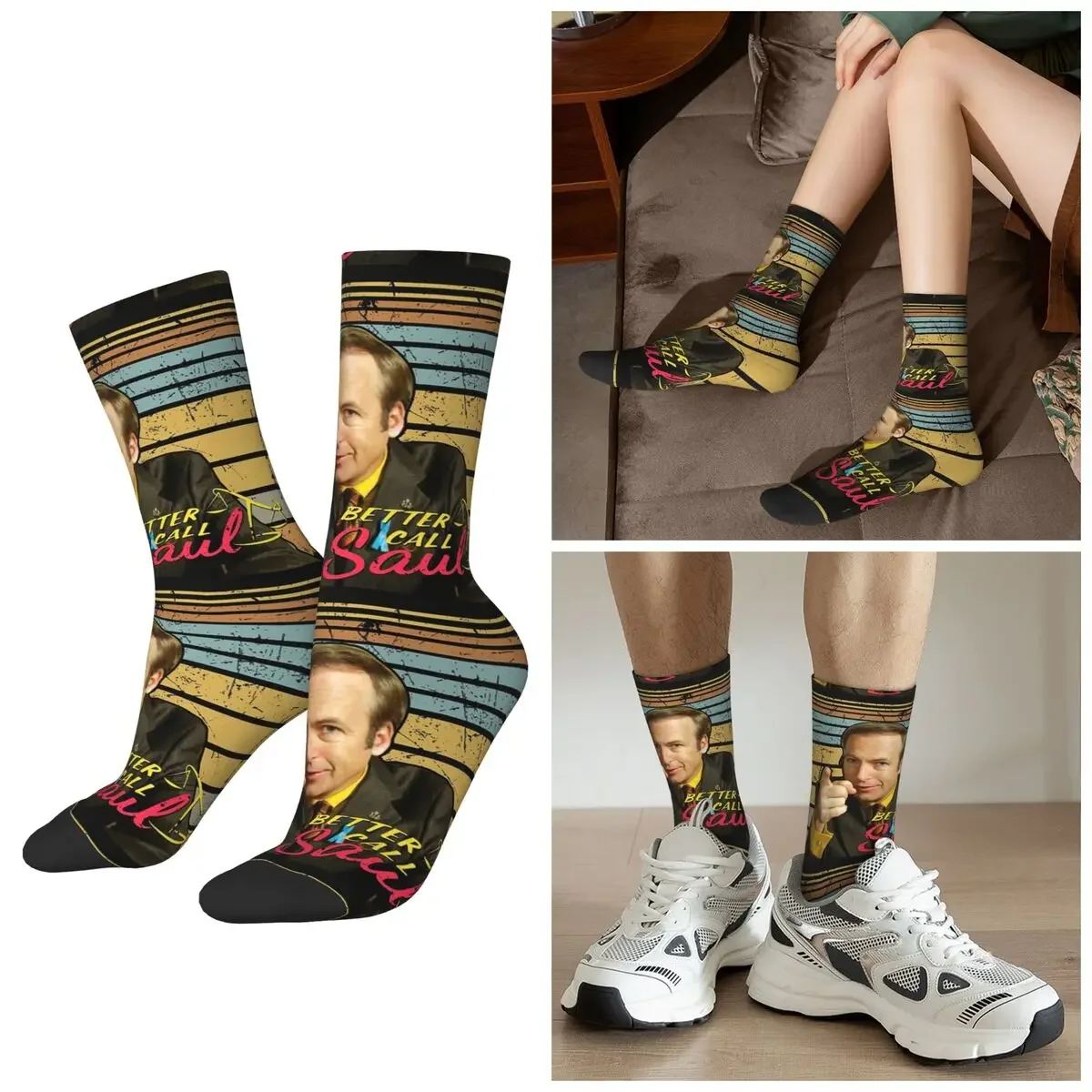 

All Seasons Better Call Saul Classic Socks Harajuku Sport Middle Tube Socks Fashion Stockings Men Women Valentine's Day Gifts