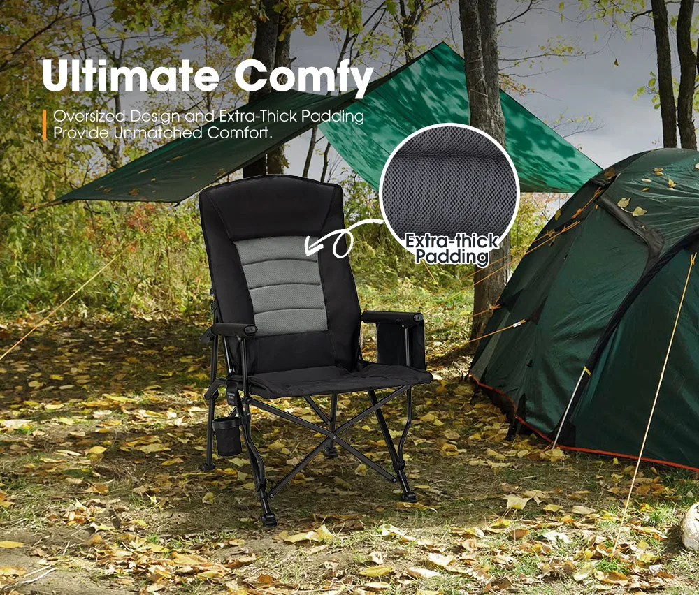 Easy Set Up Portable Outdoor Travel Comfortable Folding Camping Chair Picnic Chair With Cup Holder