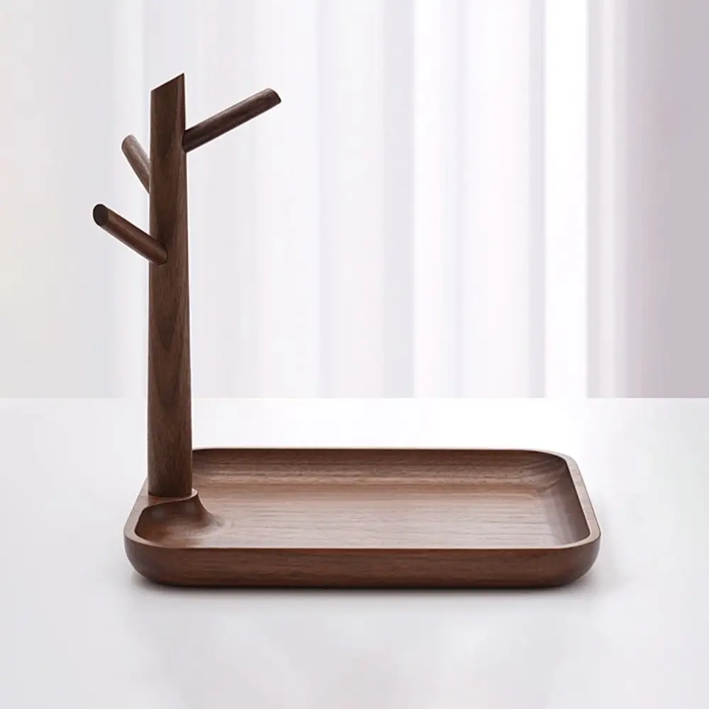 

Key Holder Wooden Branch for Desktop, Hallway Beech/Walnut Storage Tray Storage Rack Desk Organizer Jewelry Display Stand