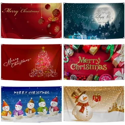 60X90/90X150CM Merry CHRISTMAS Flag Polyester Digital Printed Banner Tapestry curtain