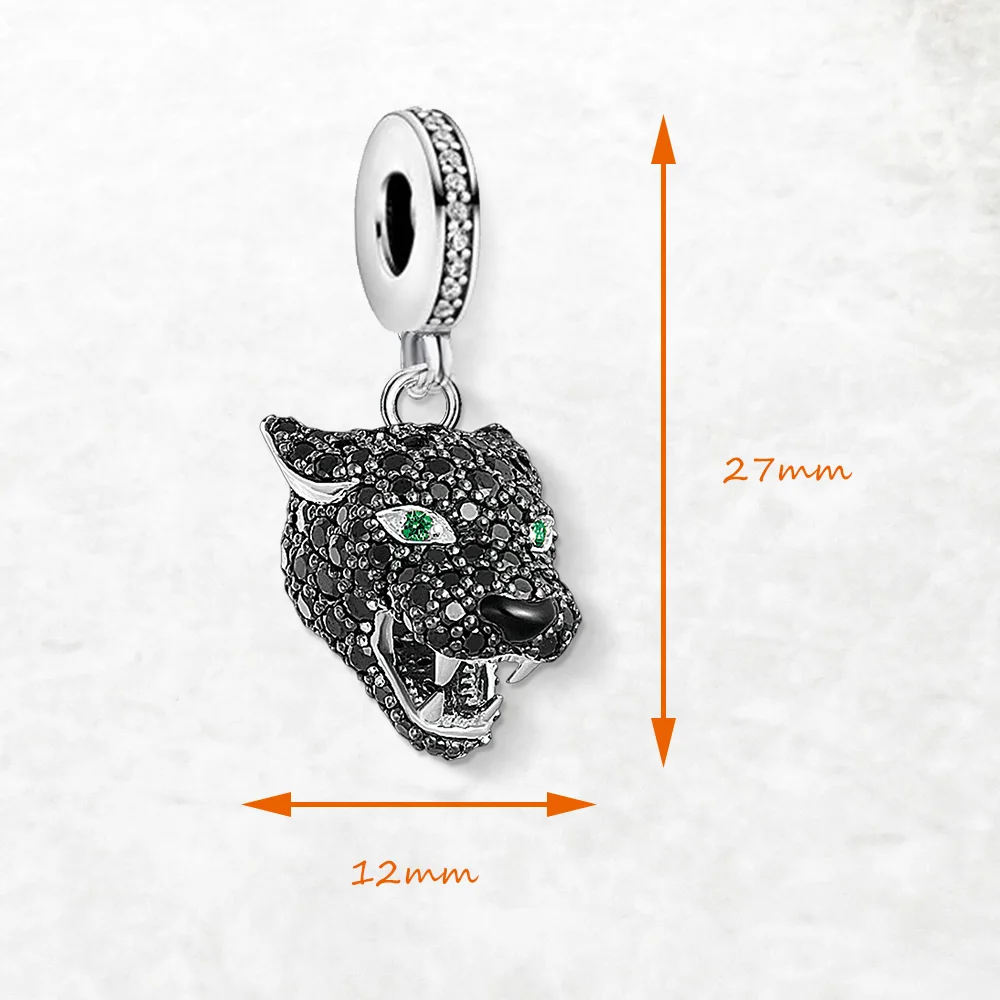 New Black Cat Pendant Lucky Charm Mystical Predator Gift For Women Men Summer 925 Sterling Silver Punk Jewelry