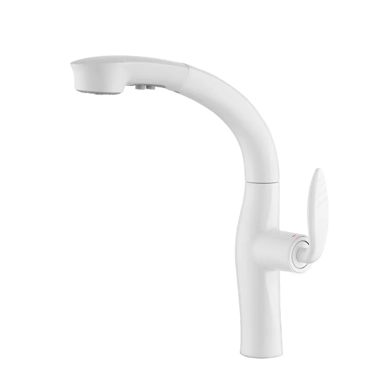 

Hotel household all-copper universal rotary telescopic dual-function switchable water hot and cold pull-out basin faucet