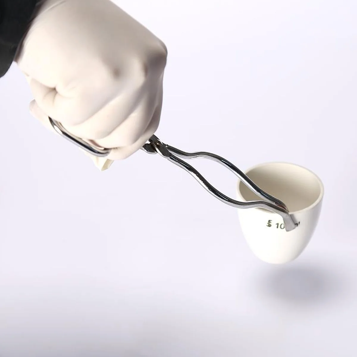 3 PCS Flask Beaker Clamp เบ้าหลอมห้องปฏิบัติการเซรามิคอุปกรณ์เสริมชีวเคมี Heavy