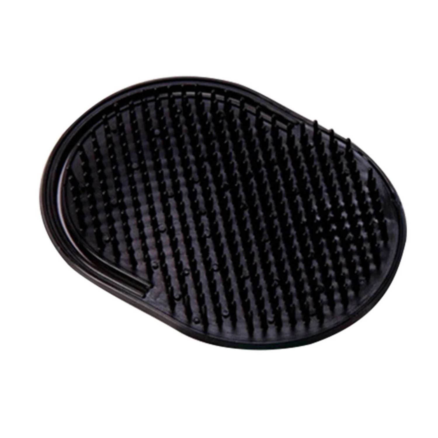 Men Palm Brush Finger Massage Comb Portable Hair  Shampoo  Pocket Comb Scalp Massager Brush for Home and Travel(Black)