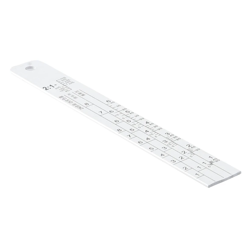 652F Paint Mixing Ruler Scale Paint Mixing Ruler Standard Steel Painting Mixing Tool Car Paint Ruler Paint Measuring Tool