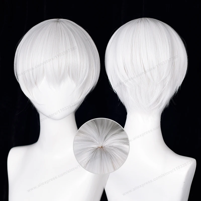 2B 9S  Cosplay Synthetic Wig White Synthetic Women Man Wig Heat Resistant Hair High Quality Wigs image 3