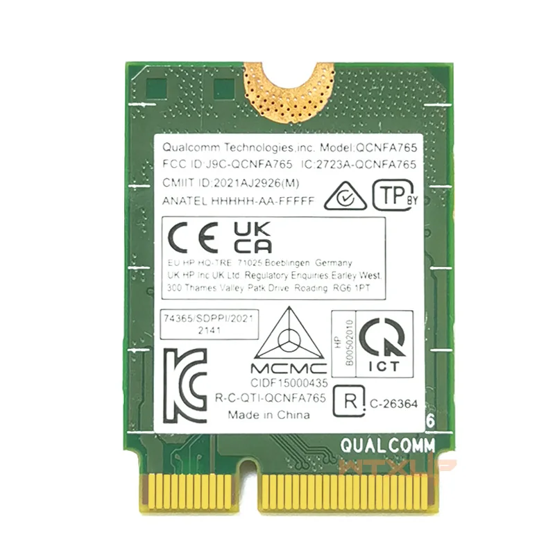 QCNFA765 M2 Key E Wi-Fi 6 BT 5.2 M.2 NGFF Module wifi network card adapter NFA765A 802.11ac/ax 2.4G/5G/6G 2400mbps