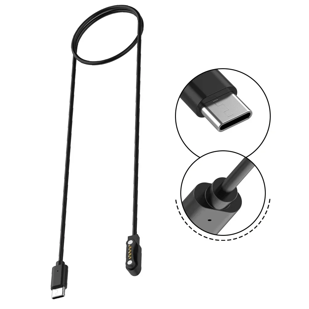 Fast Magnetic Charging Cable For PLAUD Note AI - Overcharge Protection 1M Recording Pen Charging Cable Black Charging Line ﻿