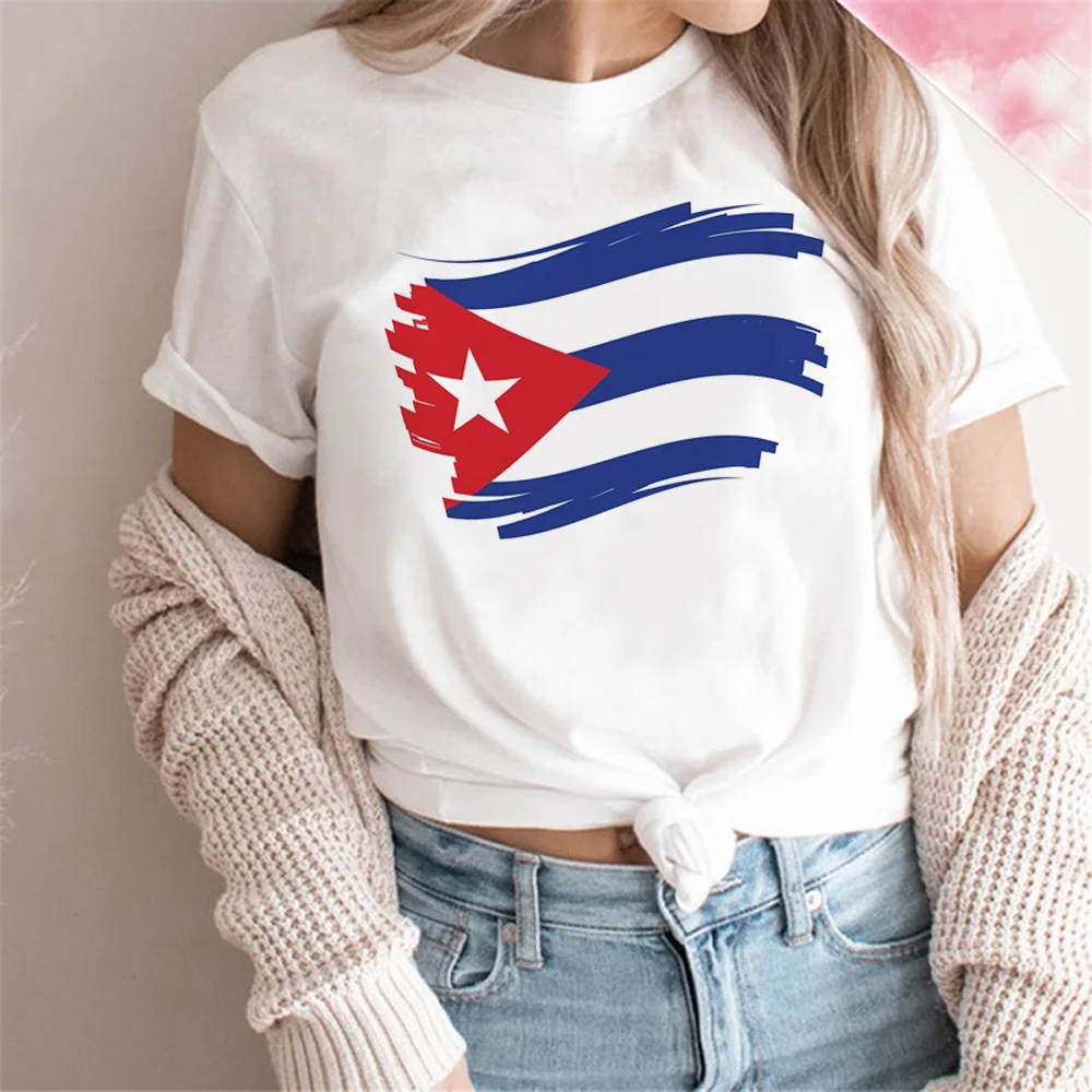 Cuba Tshirt Vrouwen Grappige Komische Japanse Tshirt Meisje Manga Kleding