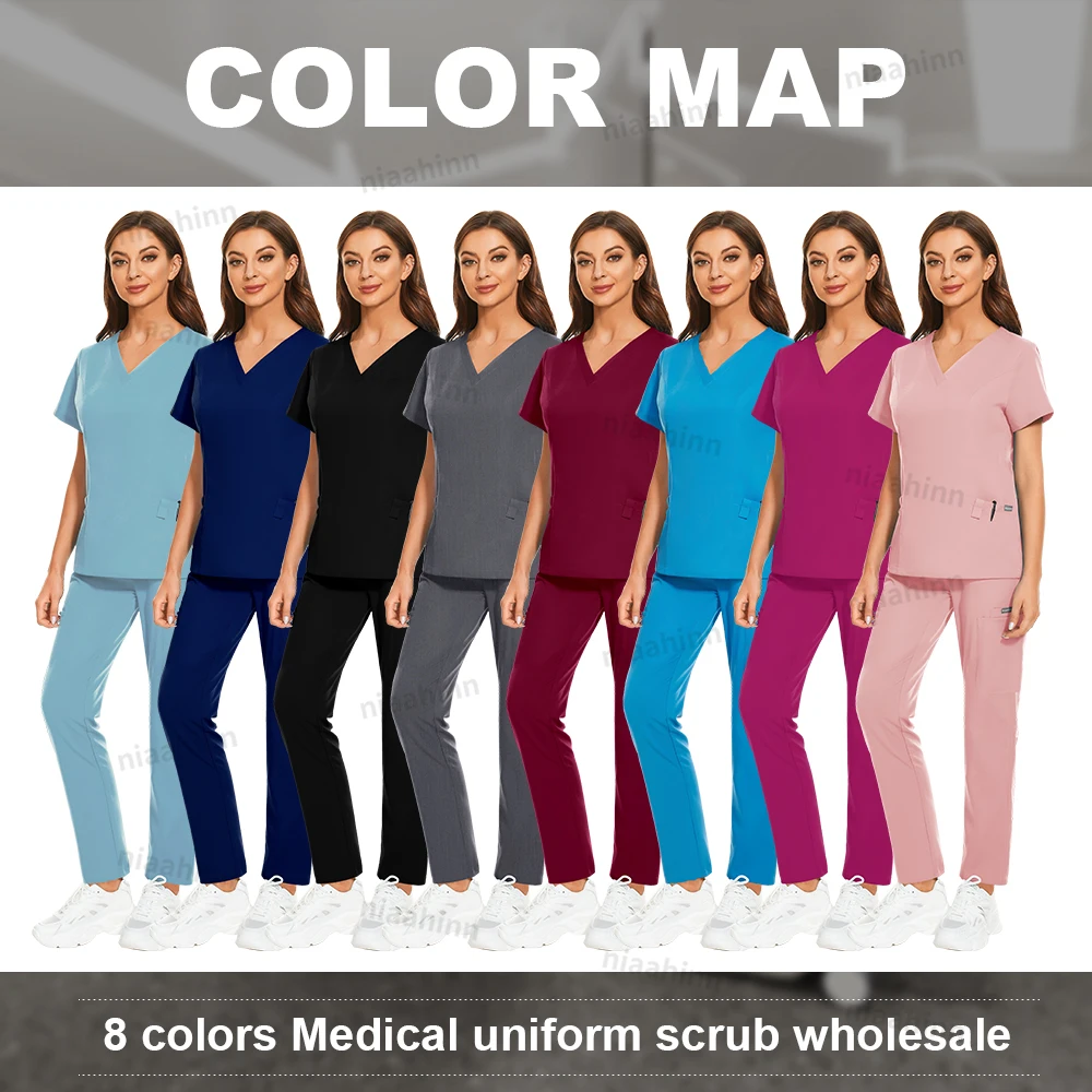 زي بدلة فرك ممرضة ، زي تمريض ، سبا ناعم ، زي تجميل ، خدمة فندقية ، ملابس عمل ، ملحقات طبية ، بيع بالجملة