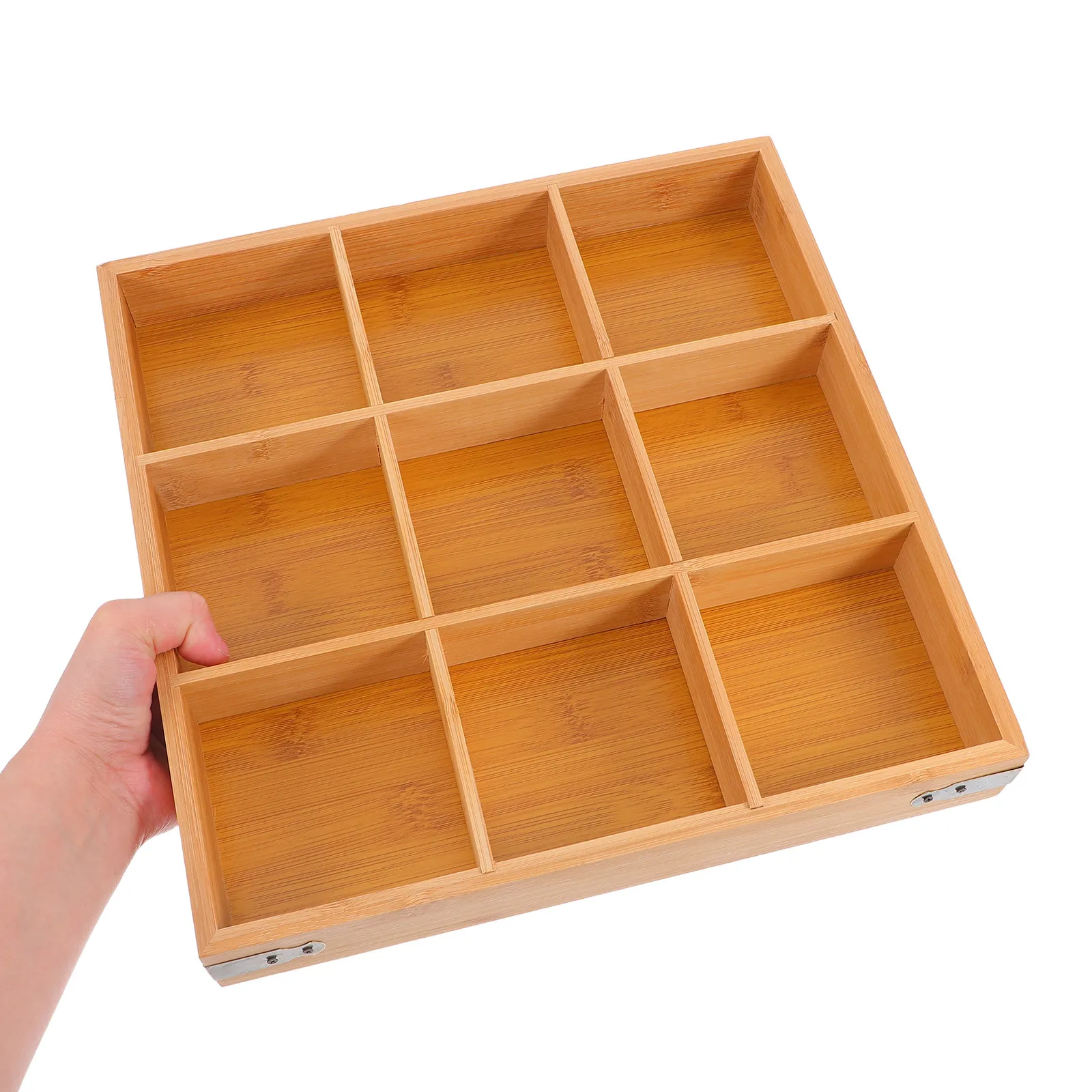 Tea Bag Storage Box 9 Compartment Wooden Organizer Multi-Compartment Tea Storage Holder for Kitchen Table Use Teabag Holder