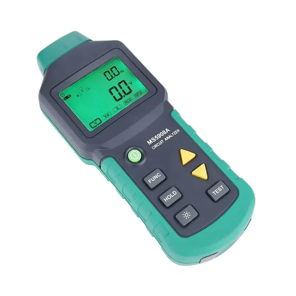 Imagem -06 - Disjuntor Mastech-lcd com Tensão Medidor Gfci Testador de Rcd Medidor Ac100240v Ms5908a Ms5908c