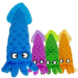 Cartoon Squid Plush Dog Toys Resistance Bite Squeaky Sound Pet Puppy Toy For Cleaning Teeth Small Dog Chew Supplies