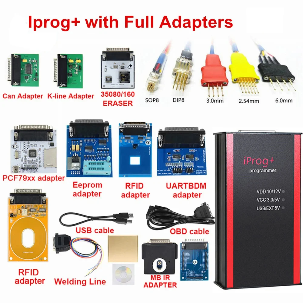 Iprog Pro Full V89 V87 iprog+ Key Programmer For ECU+IMMO+EEPROM+Airbag Reset Support Car Radio Reset Dashboard Kilometer IPROG+