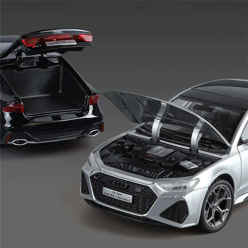 1:24 AUDI RS7 Coupe Alloy Sports Car Model Diecast & Toy Vehicles Metal Car Model Simulation Sound and Light Collection Kid Gift