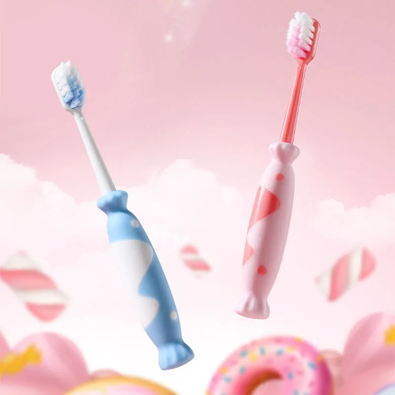 Cartoon Candy Antibacterial Children's Ultra Fine Soft Bristled Toothbrush  Candy Brush Handle Caring for Kids Dental Healthy