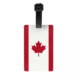 Custom Flag Of Canada Luggage Tags for Suitcases Fashion Patriotism Baggage Tags Privacy Cover ID Label