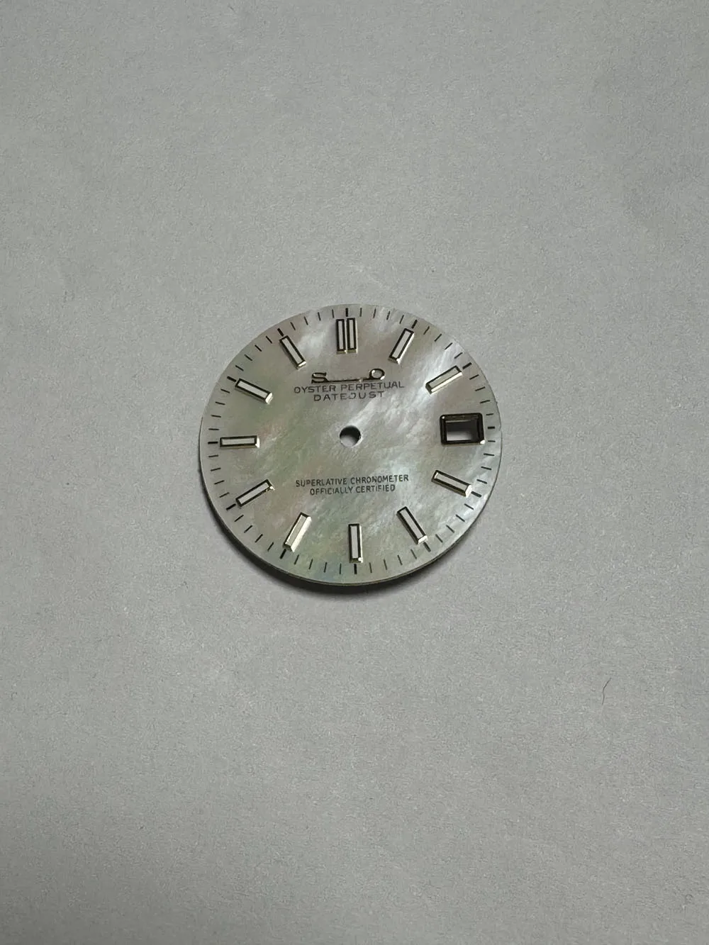 28.5mm S Logo Shell Dial Suitable For NH35 Movement Watch Modification Accessories Green Luminous
