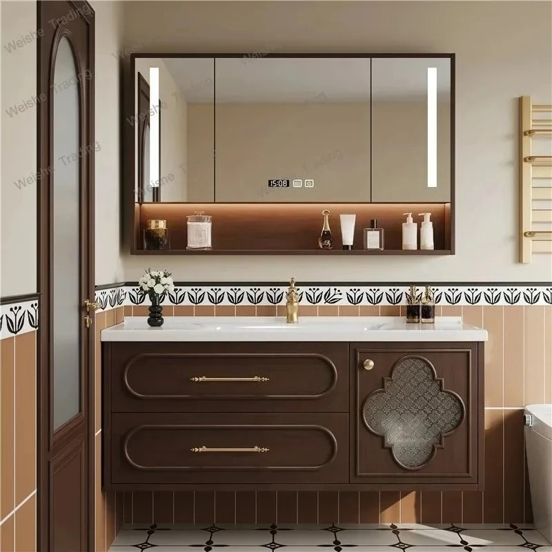 

Inside Storage Bathroom Cabinet Brown Smart Mirror Bathroom Cabinet Space Saving Furniture