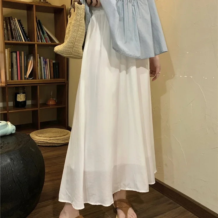 ゆったりとしたブルーの紳士風デザインのツーピースセット、万能な白いスカート付き、女性の夏のファション衣装、f丈スカート