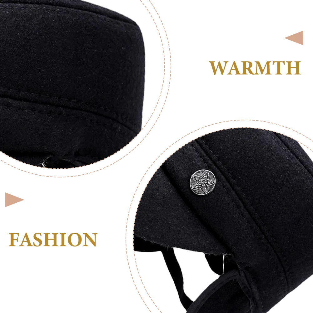 

Winter Warm Cotton Hat for Elderly Anti-Cold Thickened Headgear Outdoor Windproof Protection Suitable for Old Man