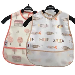 1Pcs Cartoon Muster EVA Wasserdicht Mittagessen Fütterung Lätzchen Baumwolle Einstellbar Baby Lätzchen Nette Kinder Baby Schürze Kinder Spucktücher bib