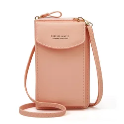 Ladies Mobile Phone Bag Mini Women Shoulder Crossbody Coin Purse Retro Card Holder Sleeve Zipper Handbag Cell Phone Flap Pocket