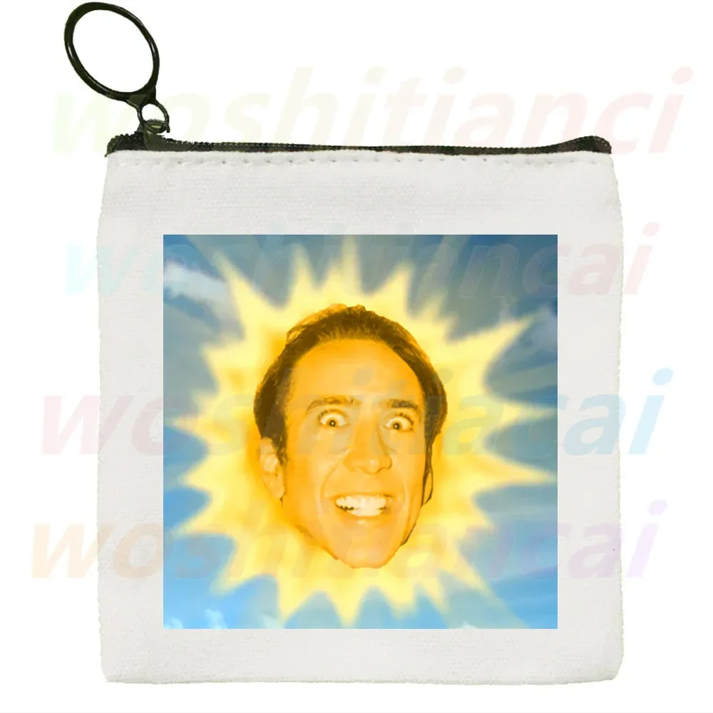 Cage Funny Canvas Coin Purse Coin Purse Collection Canvas Bag Small Wallet Zipper Key Bag Hand Gift