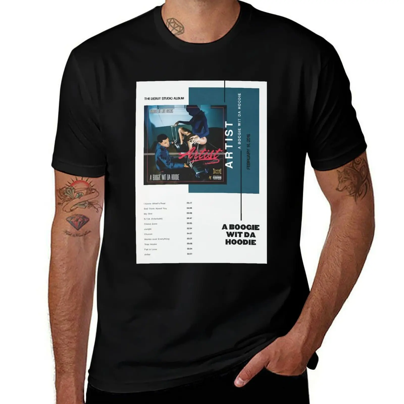 

Men Women A Boogie Wit Da Hoodie Album Poster Gifts For Music Fans T-Shirt g man t shirts for men T-Shirt