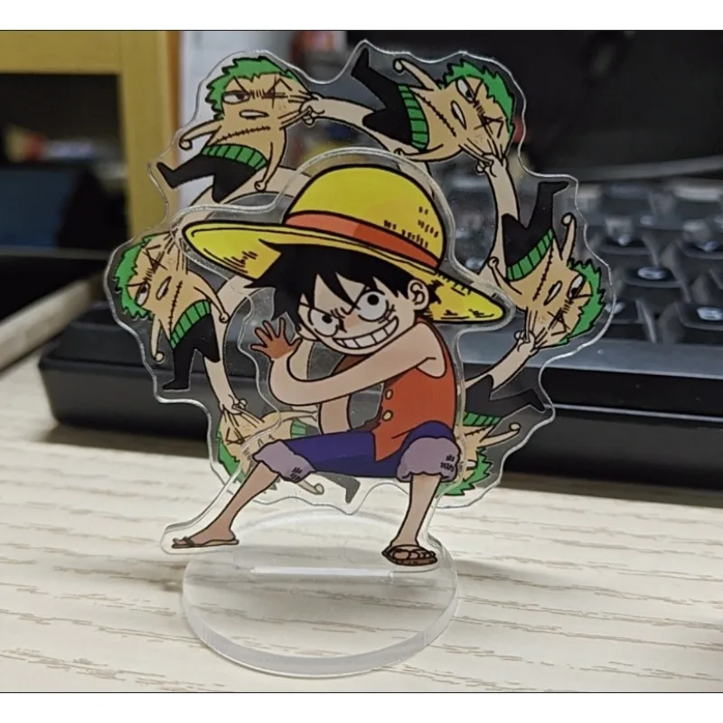 One Piece Monkey D Luffy cartoon cute DIY acrylic stand personality rotatable abstract ornament card anime peripheral wholesale view 2