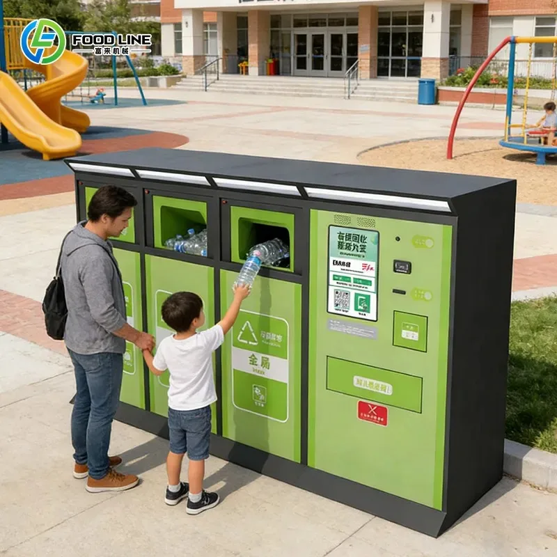 Commercial Weatherproof Automated Waste Collection Reverse Vending Machine