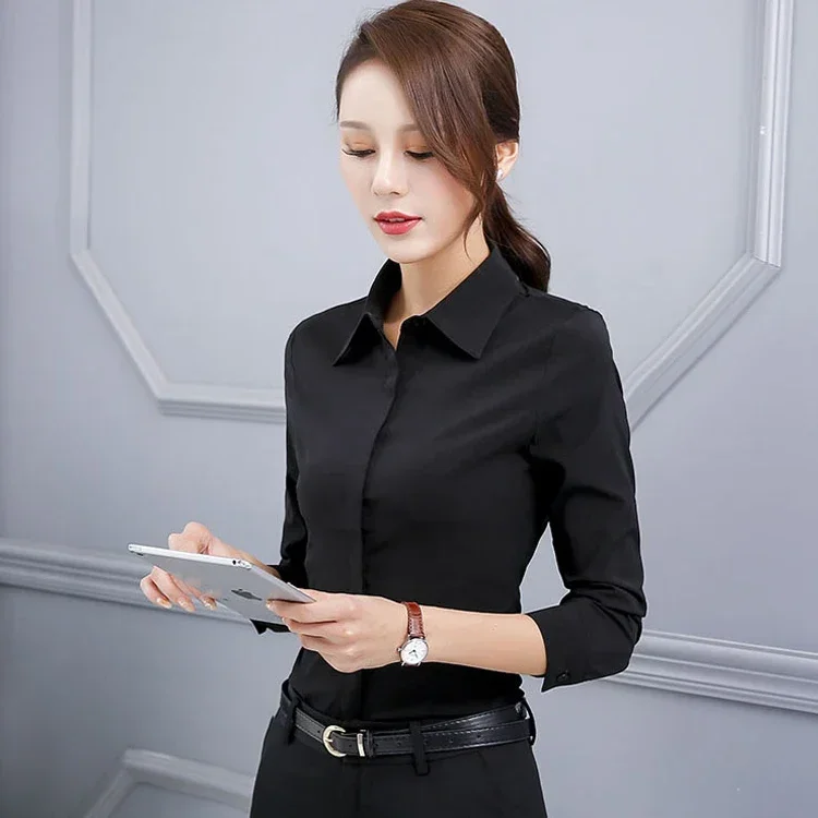 Blouse Women Autumn  Winter Black White Shirt for Women Blusas Mujer De Moda