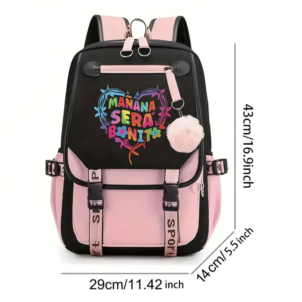 Manana Sera Bonito Backpack Travel School Karol G Backpack Fashion Leisure Bagpack Laptop School Bags