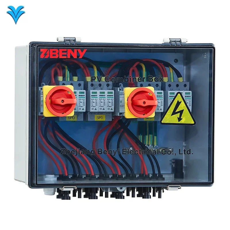 BENY solar  pv strings dc combiner box 4 strings IP66 hot sale for solar Pv safety