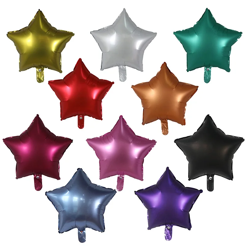 10pcs 18inch Gold Silver Foil Helium Star Balloon Wedding Decoration Baby Shower Kids Birthday Party Pure Air Globos Supplies