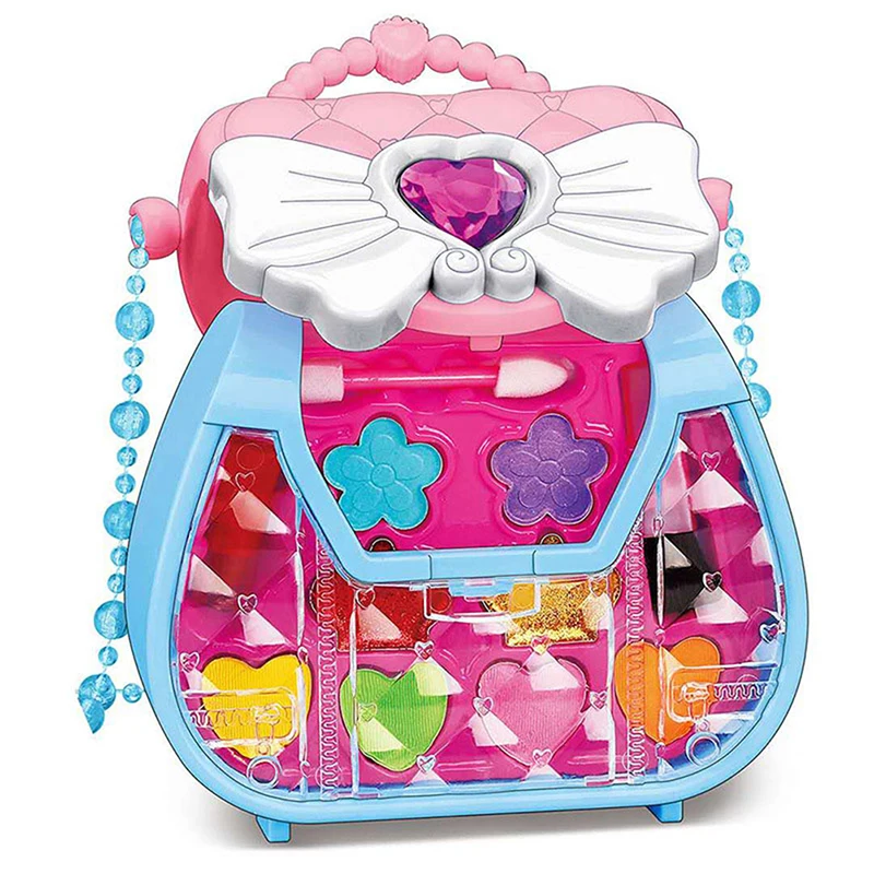 Children DIY Portable Box Play House Makeup Toy Simulation Princess Cosmetics Girl Lipstick Eye Shadow Blush Set